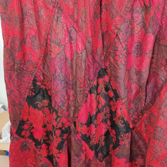 Tunic Tank Dress Winged Horse Pool Coverup Sleevless India Red Boho Beachcore - Picture 10 of 11